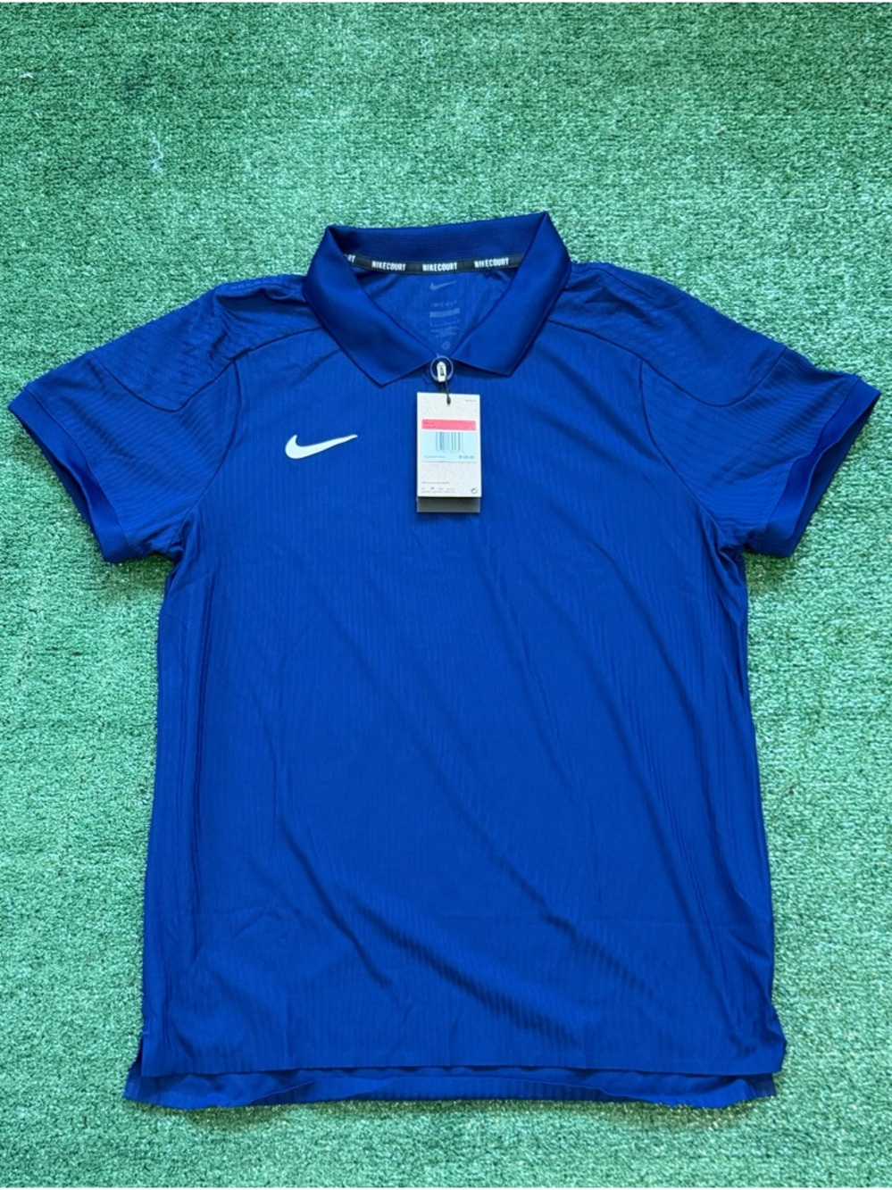 Nike Court Dri-FIT ADV Slim Fit Tennis Textured Polo Shirt HQ0792-492 Men Large